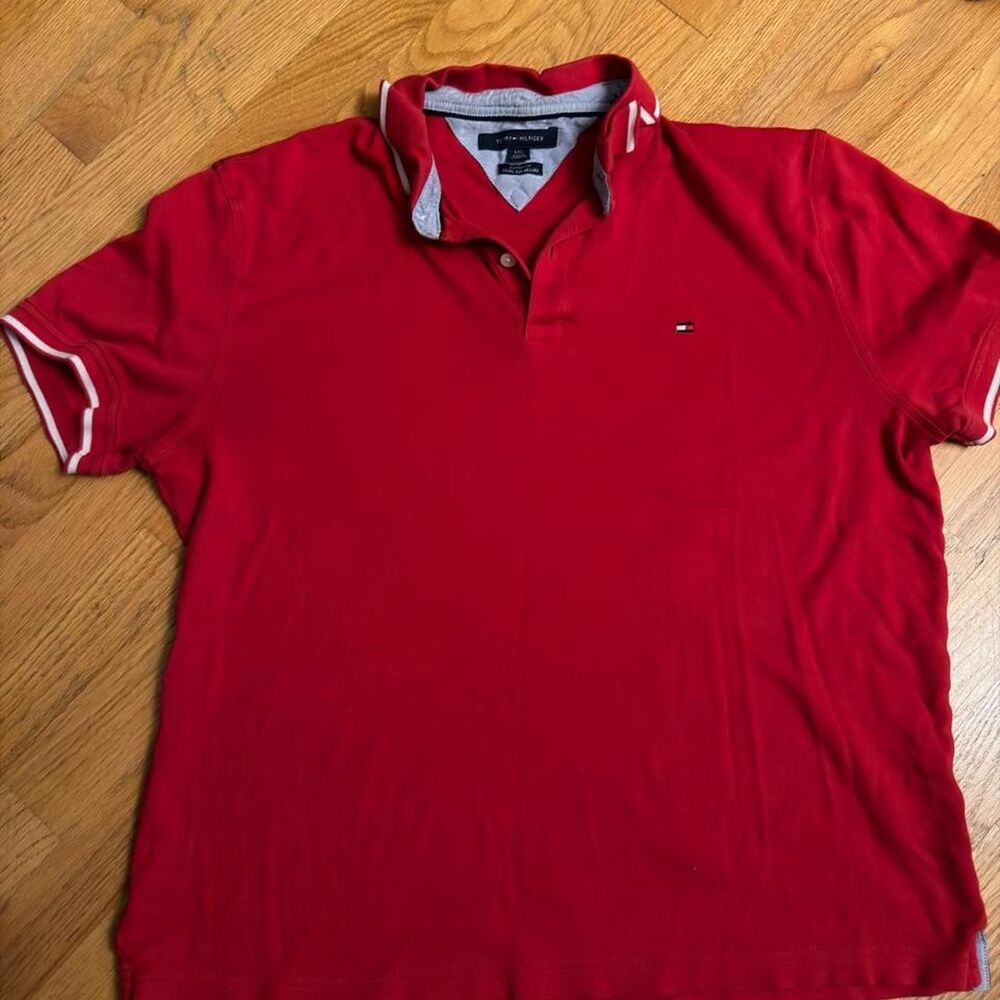 Tommy Hilfiger Men's Red Polo shirt